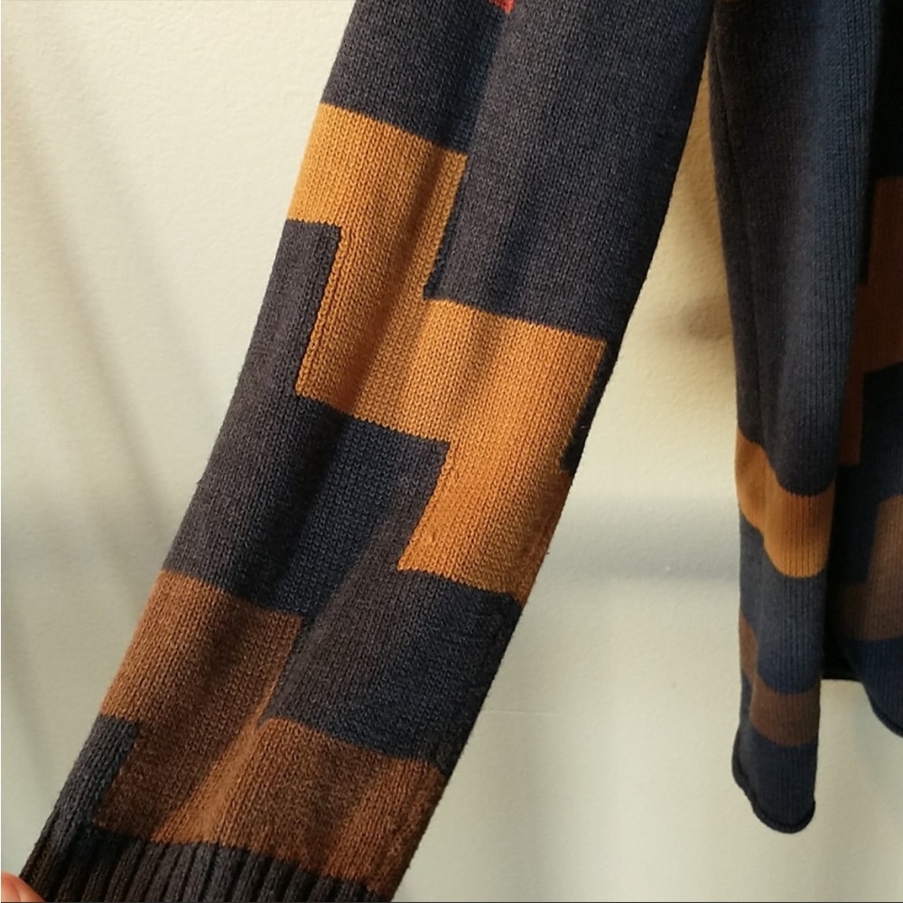 Lightweight Pendleton Sweater Mustard Navy - image 8
